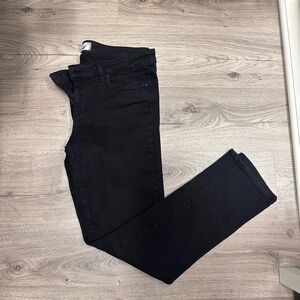 PAIGE Women's Black Mid Rise Slim Jeans